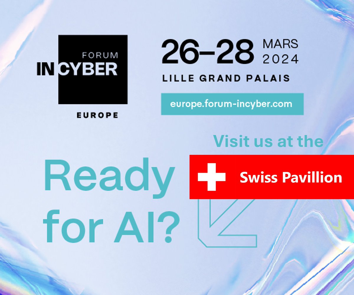 Thrilled to announce our participation in the upcoming inCYBER forum in Lille on March 26-28, 2024 as part of the Swiss Pavilion (Booth G3). Looking forward to our first participation in this event and making new connections
#inCYBERForum #Cybersecurity #SwissPavilion #Networking