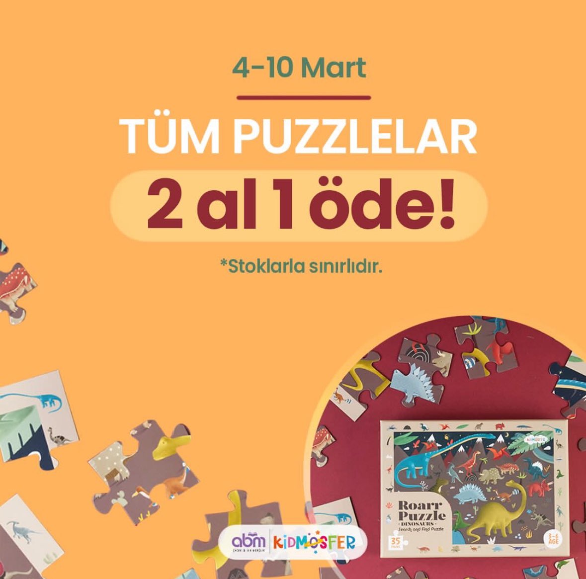 Puzzle severlere müjde! 
2 al 1 öde fırsatı yoğun istek üzerine geri döndü! Puzzle keyfini ve eğlenceyi ikiye katlayın. Bu fırsatı kaçırmayın. :)

Puzzle Kazanımları:
*Kavram öğrenmeye yardımcı olur
*Problem çözme becerilerini geliştirir
*El-göz koordinasyonunu geliştirir