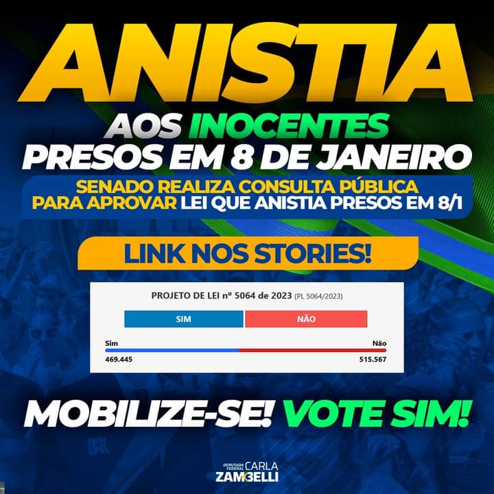 carlamacedo201's tweet photo. 🗳️ VOTE SIM! Apoie a lei de anistia para presos inocentes. Juntos, podemos trazer justiça e esperança. #AnistiaParaInocentes #Justiça #VoteSim 🗳️
https://t.co/f7DHpTpj5H https://t.co/eelWoPBsfM