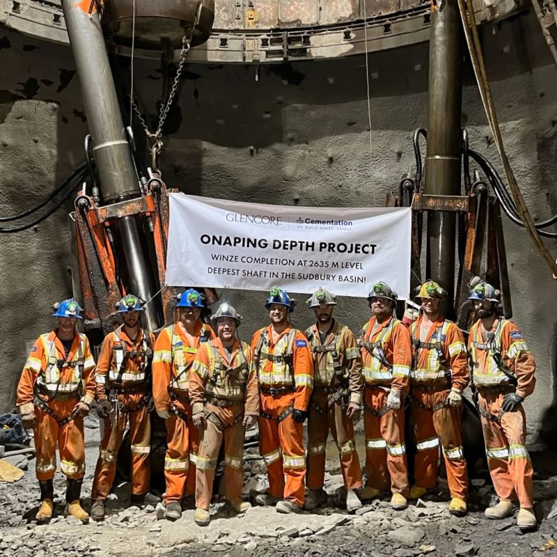 im_mining's tweet image. Two major shaft sinks completed! @CementationInc has finished the #OnapingDepth 7.2 m diameter winze at 2,635 m depth for @GlencoreCanada in the #Sudbury Basin; in Mexico, @DumasMining has completed a 580 m, 5.5 m diameter ventilation shaft for @PasMexico tinyurl.com/4yyueje7