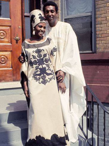 Miriam Makeba and Kwame Turé aka Stokely Carmichael on their wedding day, 27 April 1968. #miriammakeba #kwameture