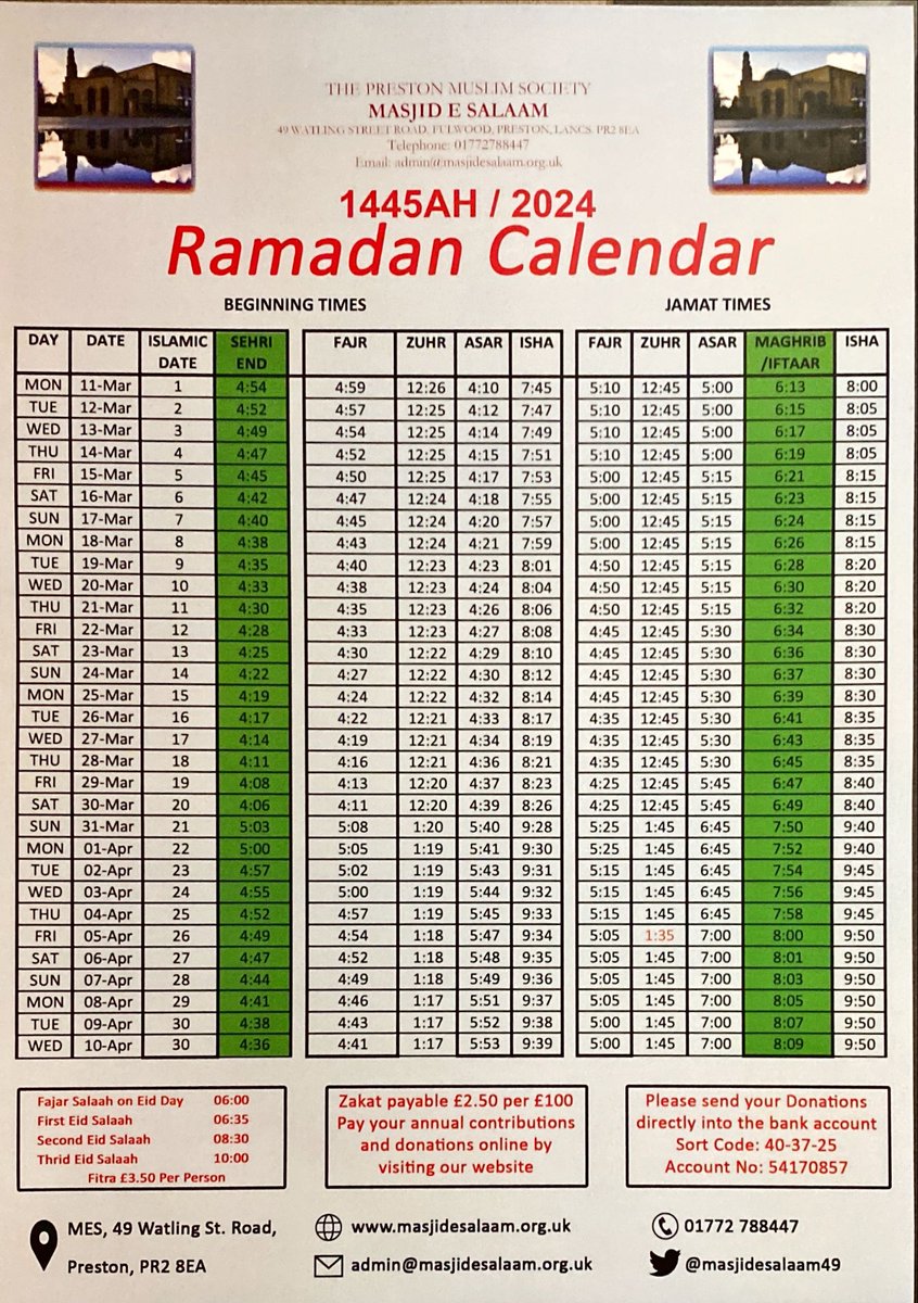 Road to Ramadan

Item Three - Salah Timetable