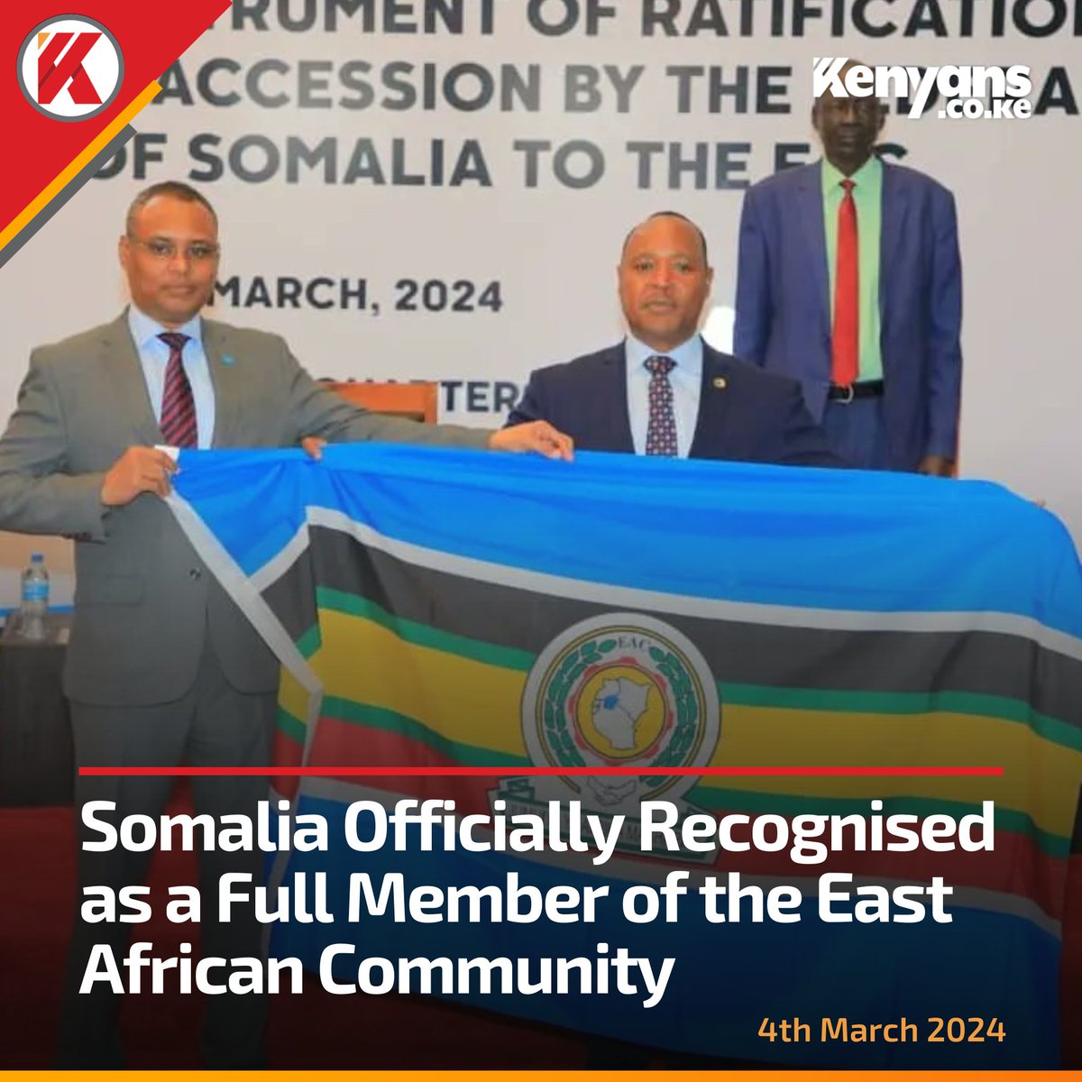 Somalia officially joins the East African Community