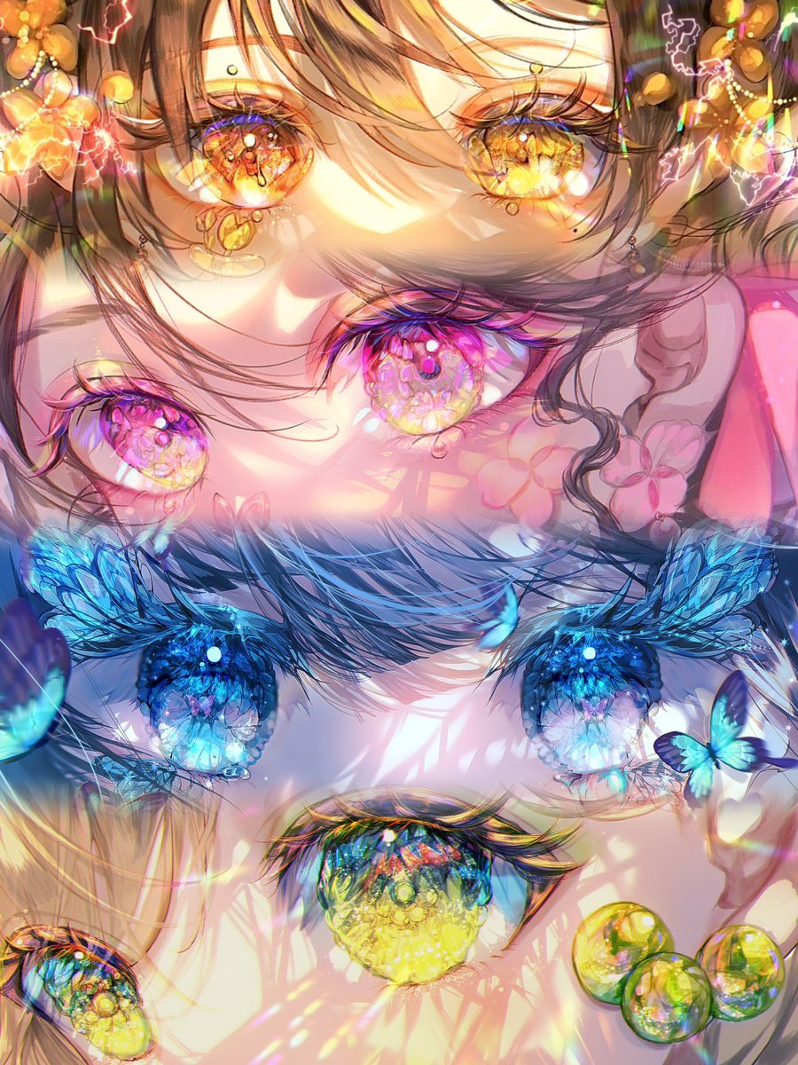 「私的、瞳の四天王。どの瞳が好き? 」|水鏡ひづめのイラスト