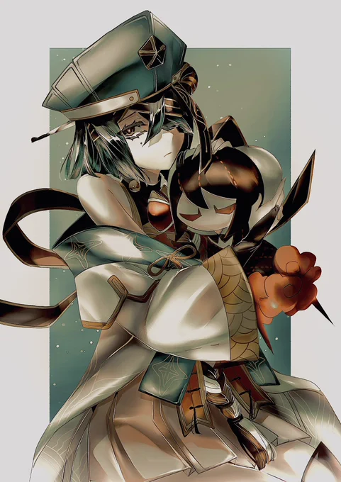 まだお絵描き時間確保できてないので、前に描いた徐福ちゃん再放送しちゃお#徐福 #FGO 