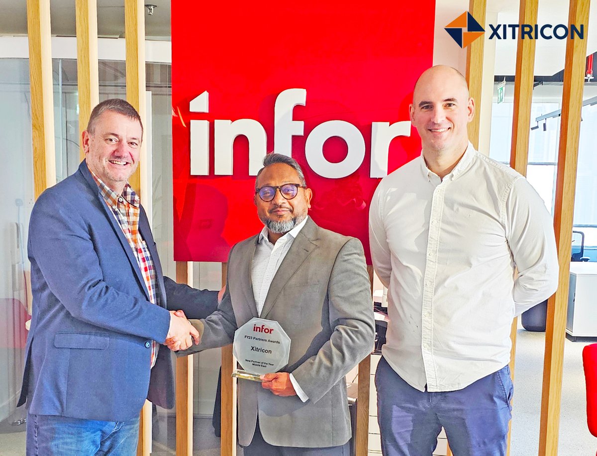 xitricon's tweet photo. 🎉 Thrilled to share our latest triumph! Xitricon clinches the coveted title of 'Infor New Partner of the Year Middle East'. This award underscores the trust and confidence placed in our exceptional services. Thank you for believing in us! 🏆✨

#Xitricon #InforPartnerOfTheYear https://t.co/SeRxvzpqiq
