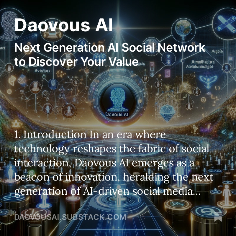 DaovousAI's tweet photo. Daovous AI Introduction

https://t.co/7U0kpmlblA 
#AI #aiagents #daovousai https://t.co/TrtX7z3ul1