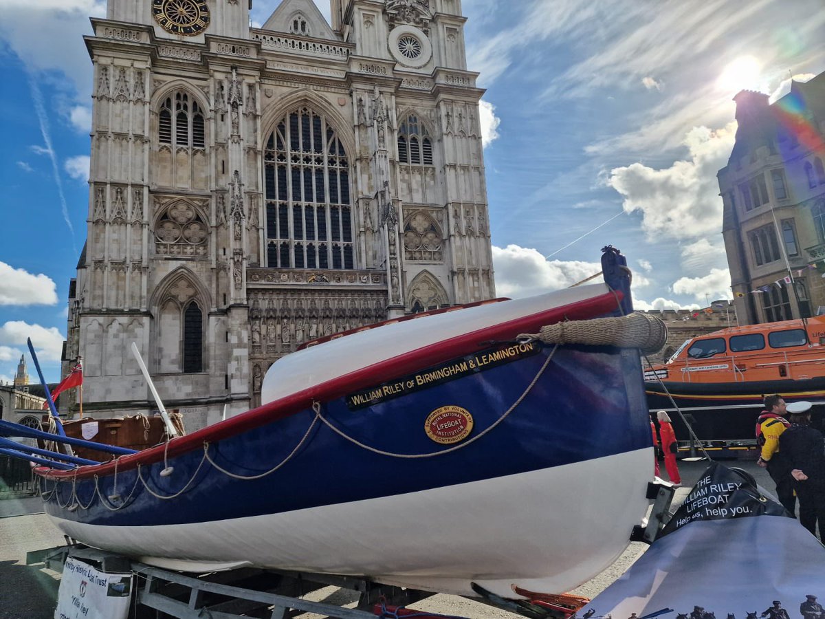 We are very proud that Whitby’s old rowing lifeboat William Riley is at Westminster today as part of the 200th anniversary celebrations. #rnli #whitby #whitbylifeboat #rnli200