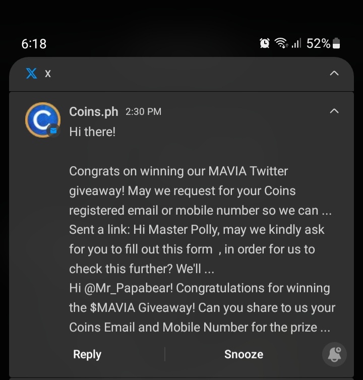 @coinsph @iam1217official @ninongjulz @cutie_kyline @Chillchilax @Dadaaacutie @Squeegee_Plays @Cryptokingkoyph @Axie_Vic @grabillo @coinsph I saw this in my notification but when I open it, it doesn't show in your DM?🤔 How weird..