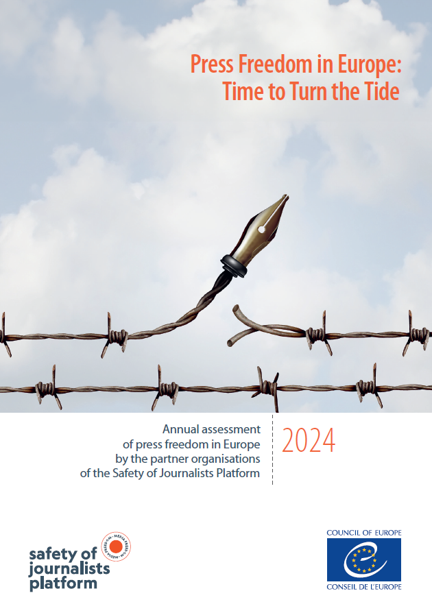AVAILABLE NOW🚨Read the new Report 'Press Freedom in Europe: Time to Turn the Tide' ! The Safety of Journalists Platform 2024 Report reviews the main threats to media freedom in Europe. 📖Available here👉go.coe.int/wbdai #EuropeForFreeMedia #JournalistsMatter