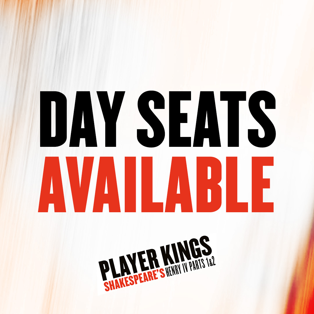 DAY SEATS! Grab your (very limited) £35 day seats for today's performance of Player Kings, look for the star promo seats. CLICK HERE: atgtix.co/3UXMAYz *There are also a limited number of full price seats also available once these are all gone