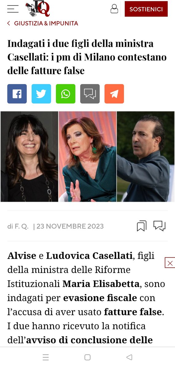 #Abruzzo2024 #Casellati Questo è un governo di indagati, truffatori e ladri. Mandiamoli a casa ,ci meritiamo di meglio.