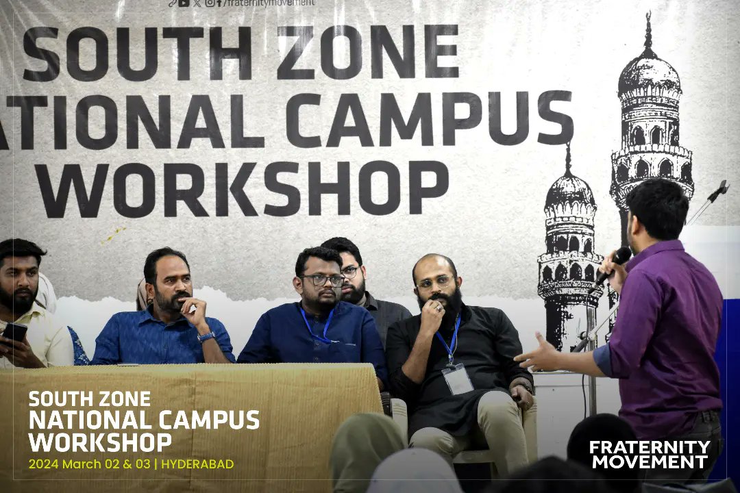 Fraternity_movt's tweet photo. South Zone 
National Campus Workshop

March 02&amp;03 
Hyderabad

Valedictory Session 

#FraternityMovement #Hyderabad #workshop #talks #discussion https://t.co/c9tY6zJVCW