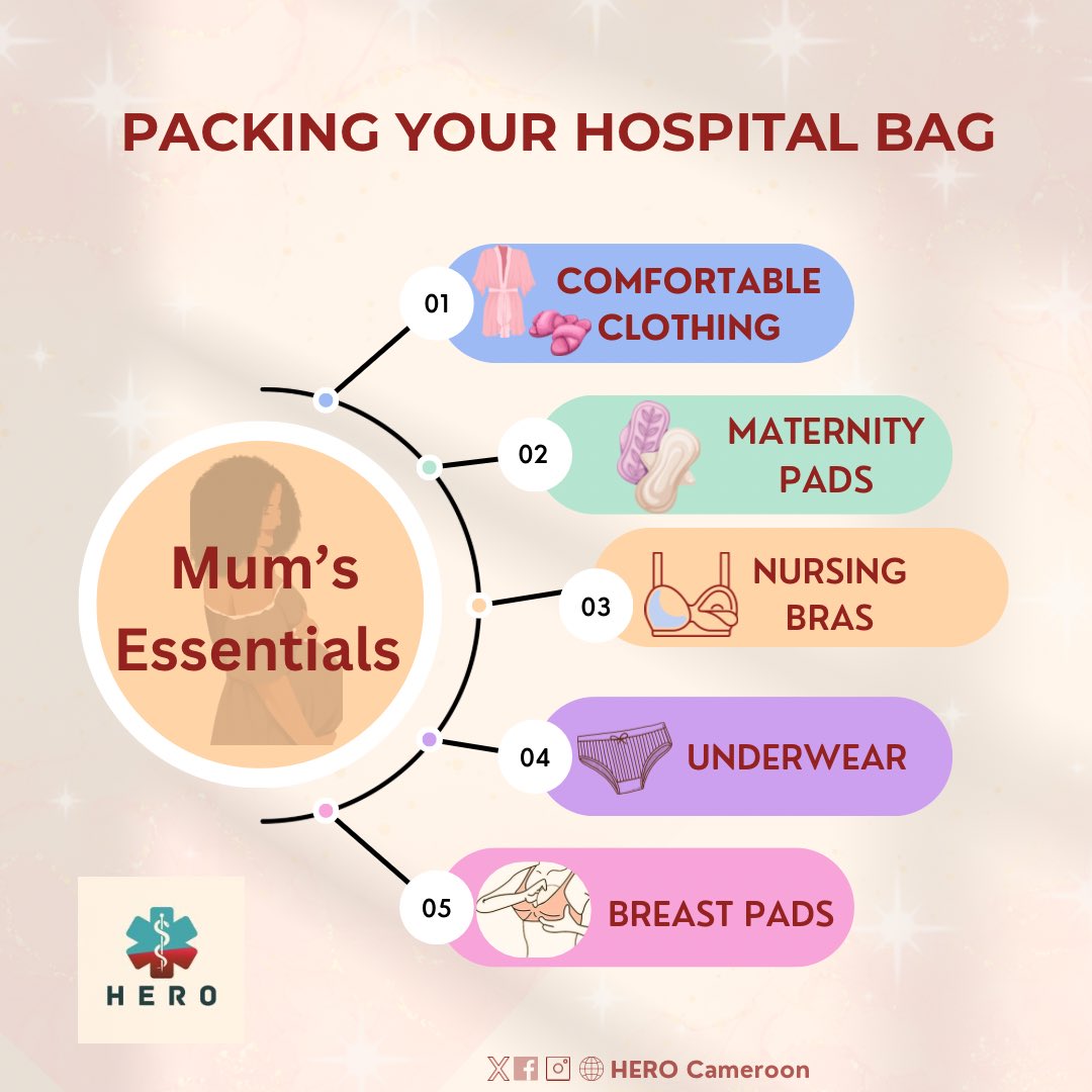 HERO Cameroon (@herocameroon) on Twitter photo Are you an expecting mother looking to pack your maternity bag with ease? Well, you're in luck because we're starting a week-long series to help you do just that!
Follow us this week for tips, helpful checklists, and advice on packing your maternity bag. #MaternityBag #pregnancy Are you an expecting mother looking to pack your maternity bag with ease? Well, you're in luck because we're starting a week-long series to help you do just that!
Follow us this week for tips, helpful checklists, and advice on packing your maternity bag. #MaternityBag #pregnancy