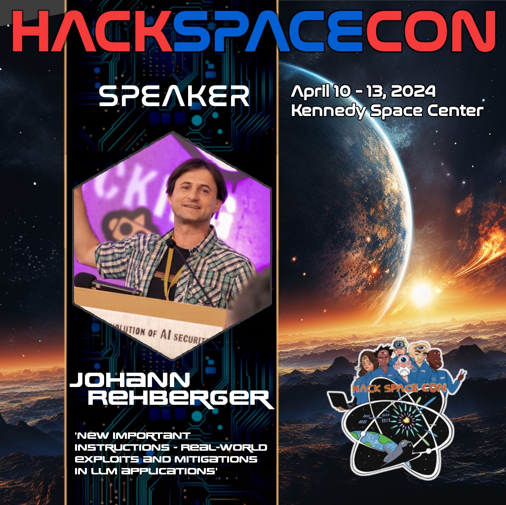 🚨 Dive into the dark side of AI with @wunderwuzzi23 at #HackSpaceCon! Learn about real-world exploits in LLM applications like ChatGPT & Google Bard, and how to protect against them. Don't miss this eye-opening talk! #AIsecurity #CyberSecurity