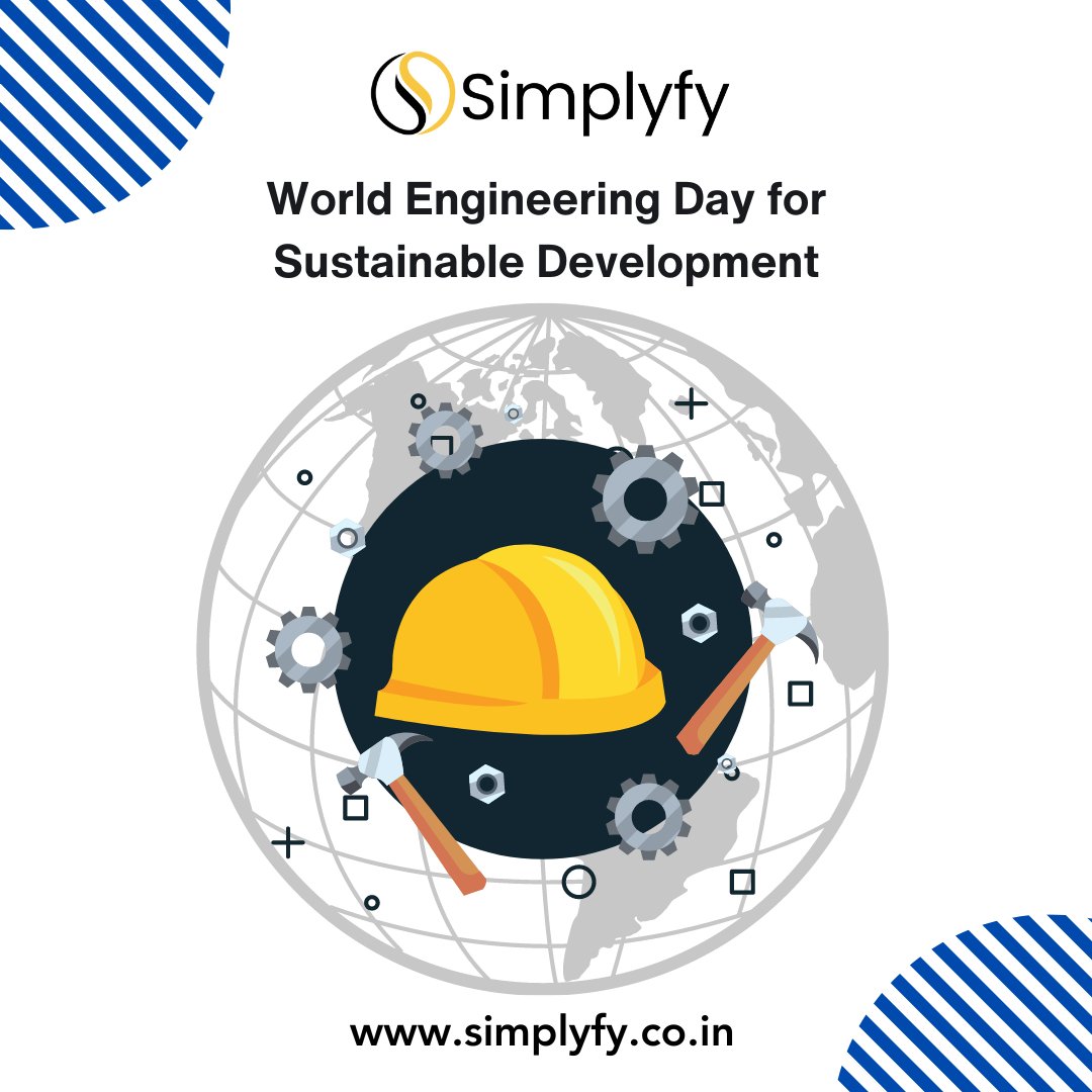 On World Engineering Day for Sustainable
Development, we spotlight the incredible impact of
engineering innovations in creating a sustainable future for all. 
#WorldEngineeringDay #SustainableDevelopmentGoals
#InnovateForChange
#EcoEngineering #FutureBuilders #simplyfy