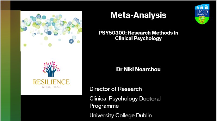 Ready to kick off Spring teaching block @UCDPsychology on the DClin programme with meta-analysis! #researchmethods #clinicalpsychology #training #systematicreviews