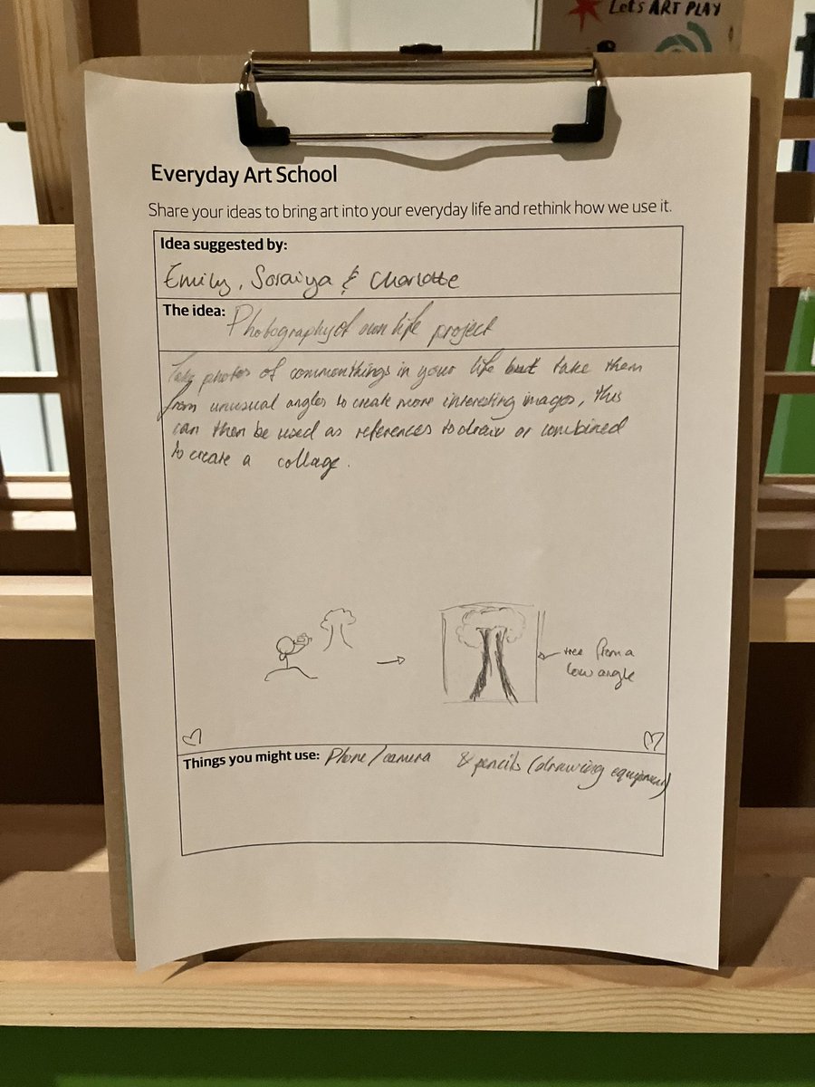 Some nice ideas to bring art into your day to day life from <a href="/WhitworthArt/">the Whitworth</a> visitors for our Everyday Art School 💡