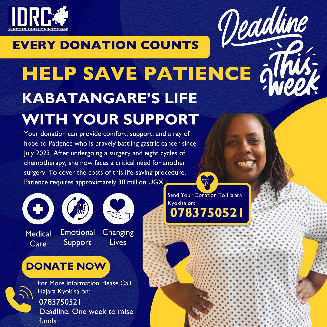 Every Donation Counts! Help Save Patience Kabatangare's Life with Your Support. #SupportPatiencesSurgery 
#FightAgainstCancer 
#cancer #CancerAwareness