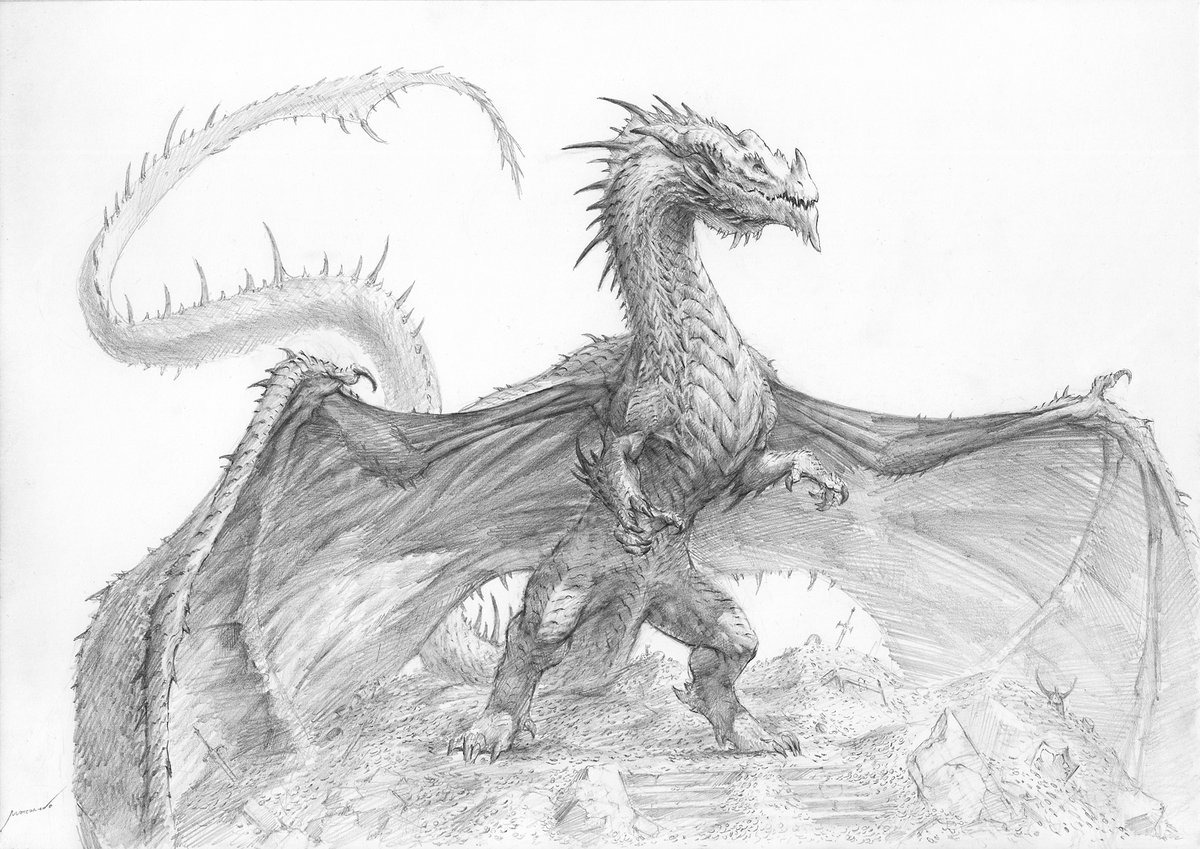 Dragon pencil drawing