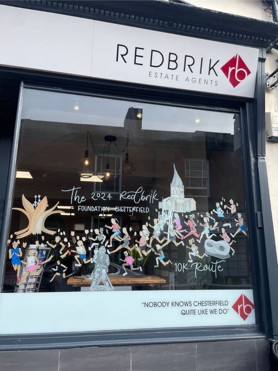 Thank you to Boardwriting by Kim, who completed this amazing display in the Redbrik Chesterfield office!👩‍🎨🎨 It is less than 3 weeks until the Redbrik Foundation Chesterfield 10K🏃‍♂️🏃‍♀️, sign up here📝: myraceentries.co.uk/RC10K/HomePage…