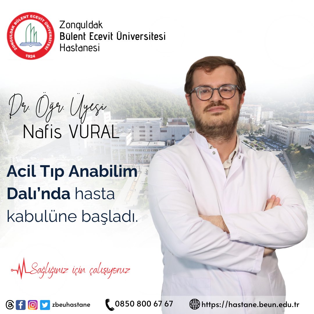 Zonguldak Bülent Ecevit Üniversitesi Hastanesi olarak akademik kadrolarımız büyümeye devam ediyor…

Dr. Öğr. Üyesi Nafis VURAL Acil Tıp Anabilim Dalı’nda hasta kabulüne başladı.
