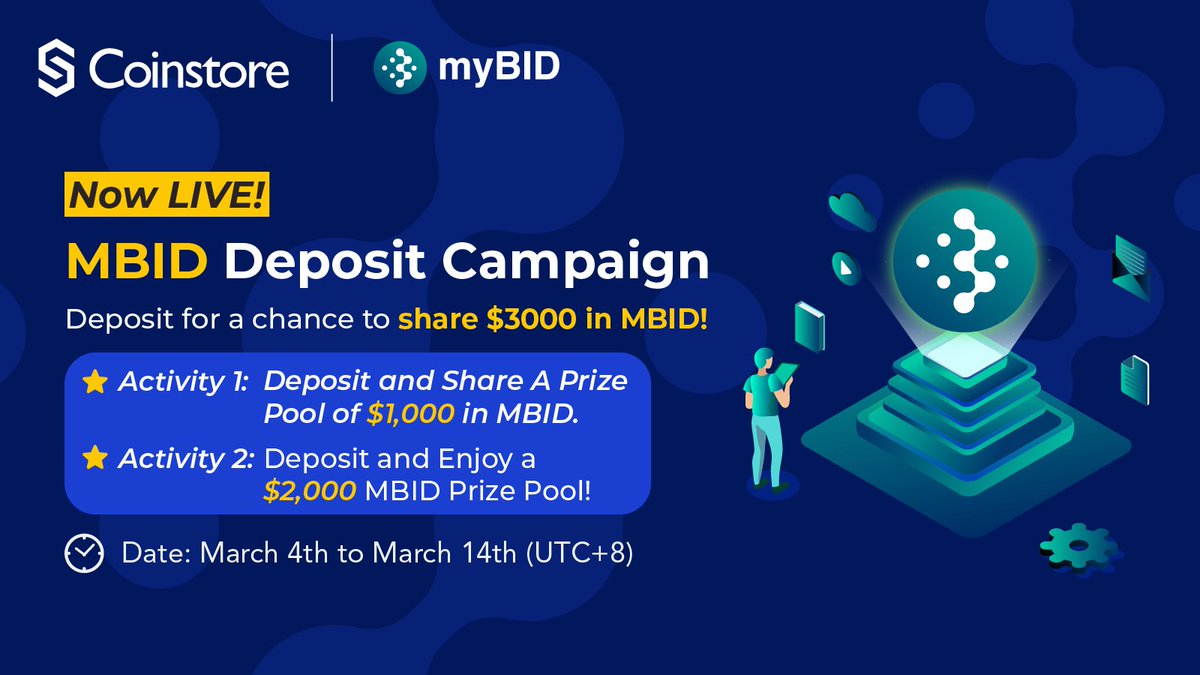 myBIDOfficial's tweet photo. 🌊 Dive into the $MBID Deposit Drive! Chase $3K in $MBID rewards!

💼 Deposit $20+ for a chance at $1K in $MBID.
🚀 Elevate with $500+ deposits for a slice of $2K in $MBID.

🔗 Details: https://t.co/LBInCj7WfC
🔗 Sign up: https://t.co/QKWng1ZrHT

#MBID #Crypto #DepositToWin https://t.co/jfBYMrJjuo