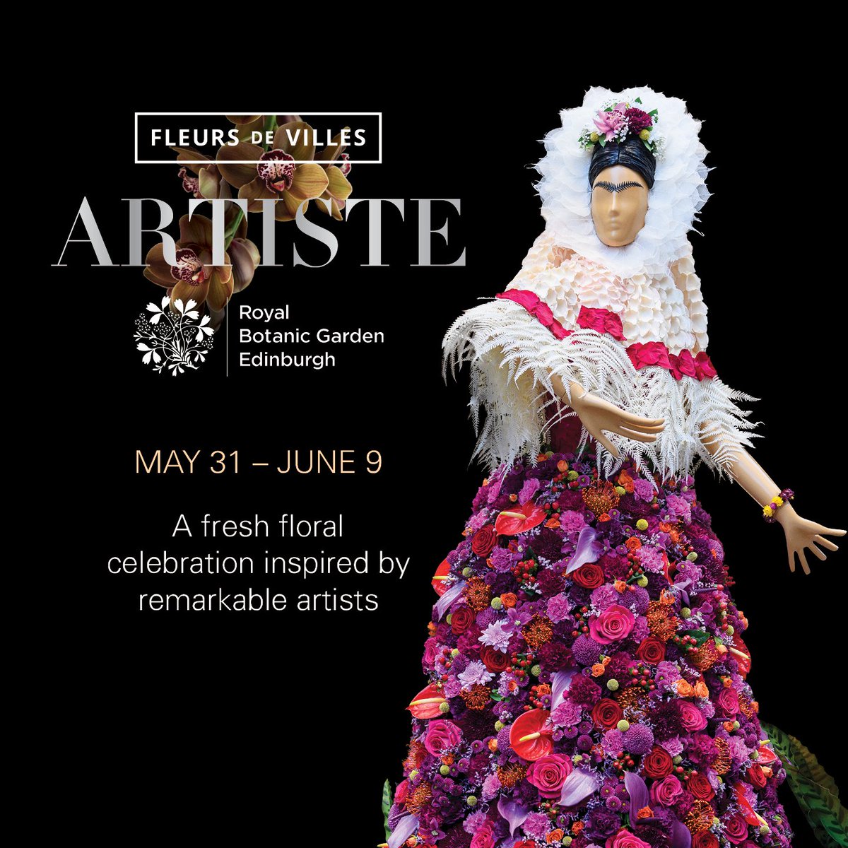 TheBotanics's tweet photo. 🌷 Expect even more flower power as #FleursDeVilles returns to the Botanics! The world-renowned experiential flower show brings the UK premiere of Fleurs de Villes ARTISTE to the Edinburgh Garden from May 31 – June 9. https://t.co/YGFaXfvXo8