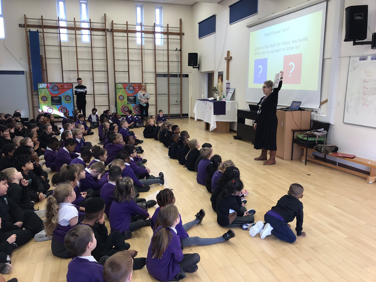 ourladyqop's tweet photo. Thank you Sarah for visiting us today to kick start our World Boom Week celebrations! 📖 The children loved your reading for pleasure assembly! @TheHiveWorcs #OLQPReading 📚 😊 https://t.co/xJHAKmYnXu