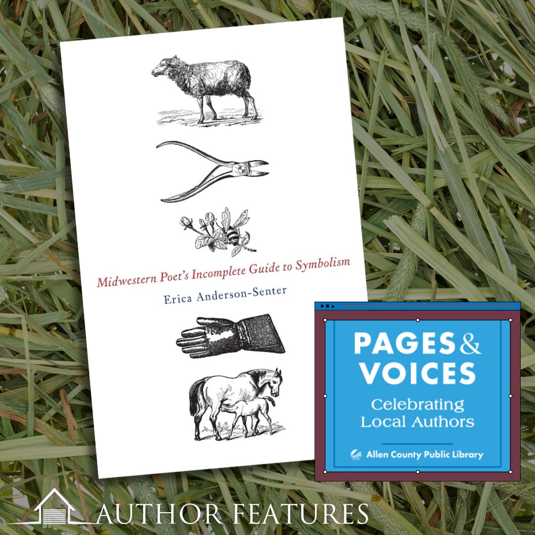 So lovely to hear Erica Anderson-Senter discuss her collection, MIDWESTERN POET'S INCOMPLETE GUIDE TO SYMBOLISM, with Allen County Public Library's Pages &amp; Voices podcast recently!⠀
⠀
Tune in to the episode here: bit.ly/3UZJRxG 

@tinytoadstool