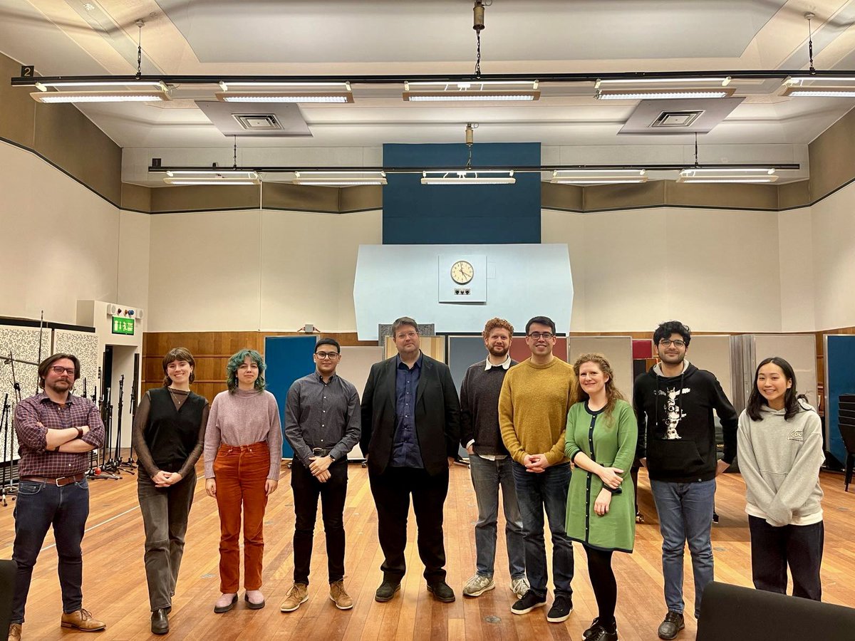 Last week we had a fantastic workshop with composers from @rncmlive on pieces written for @BBCSingers. Today we’re working with composers from @UniofOxford – an exciting array with everything from graphic scores through to canticle settings.