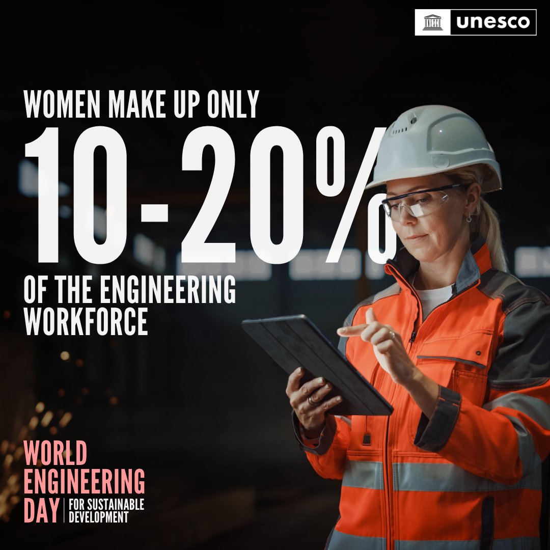 Despite progress, women remain underrepresented in engineering fields. It's time to end the gender bias, improve policies & provide the support female engineers need to thrive!

On #WorldEngineeringDay, join us in breaking gender barriers: on.unesco.org/EngDay