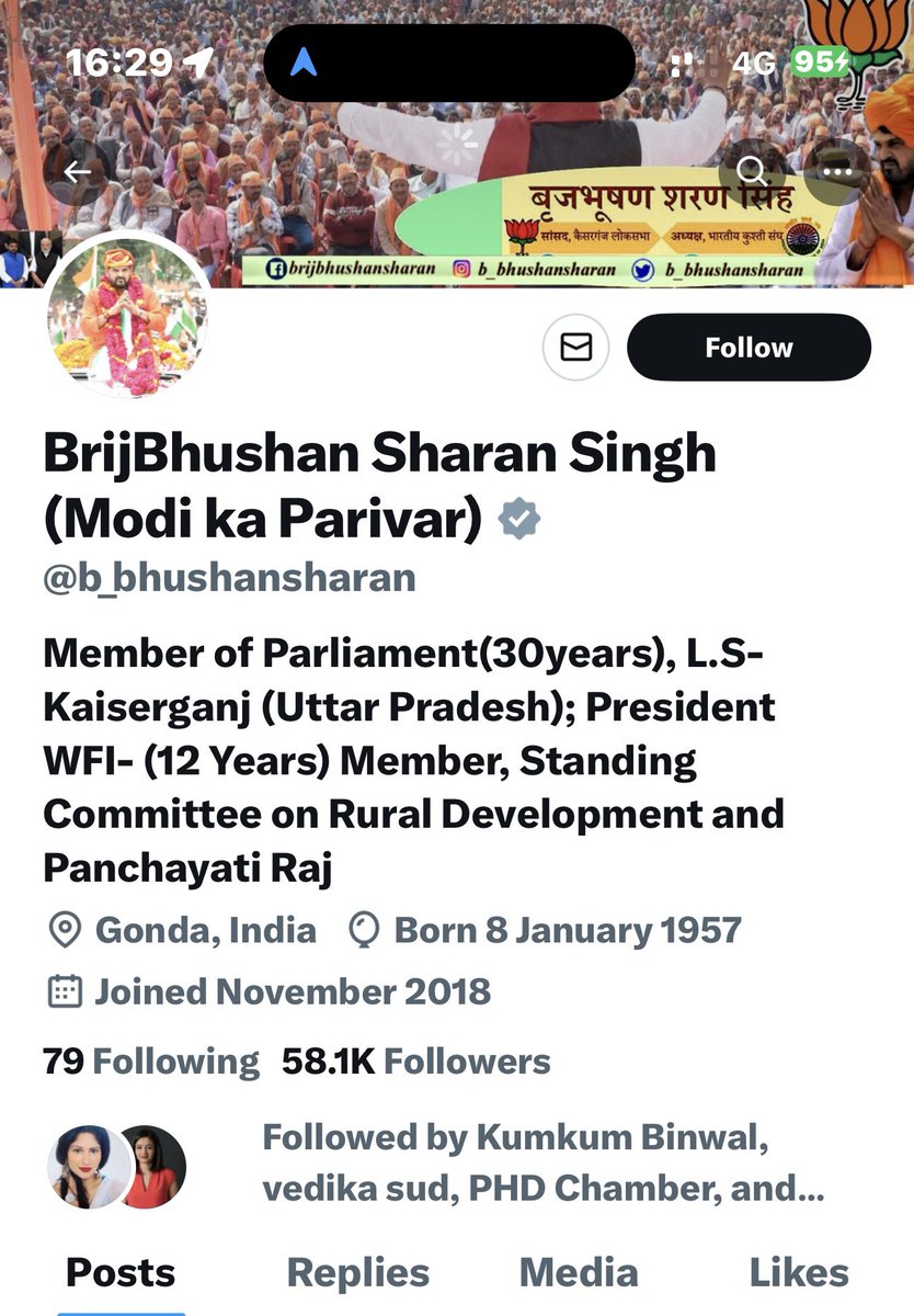 Modi ka Pariwar welcomes Brijbhushan Sharan Singh