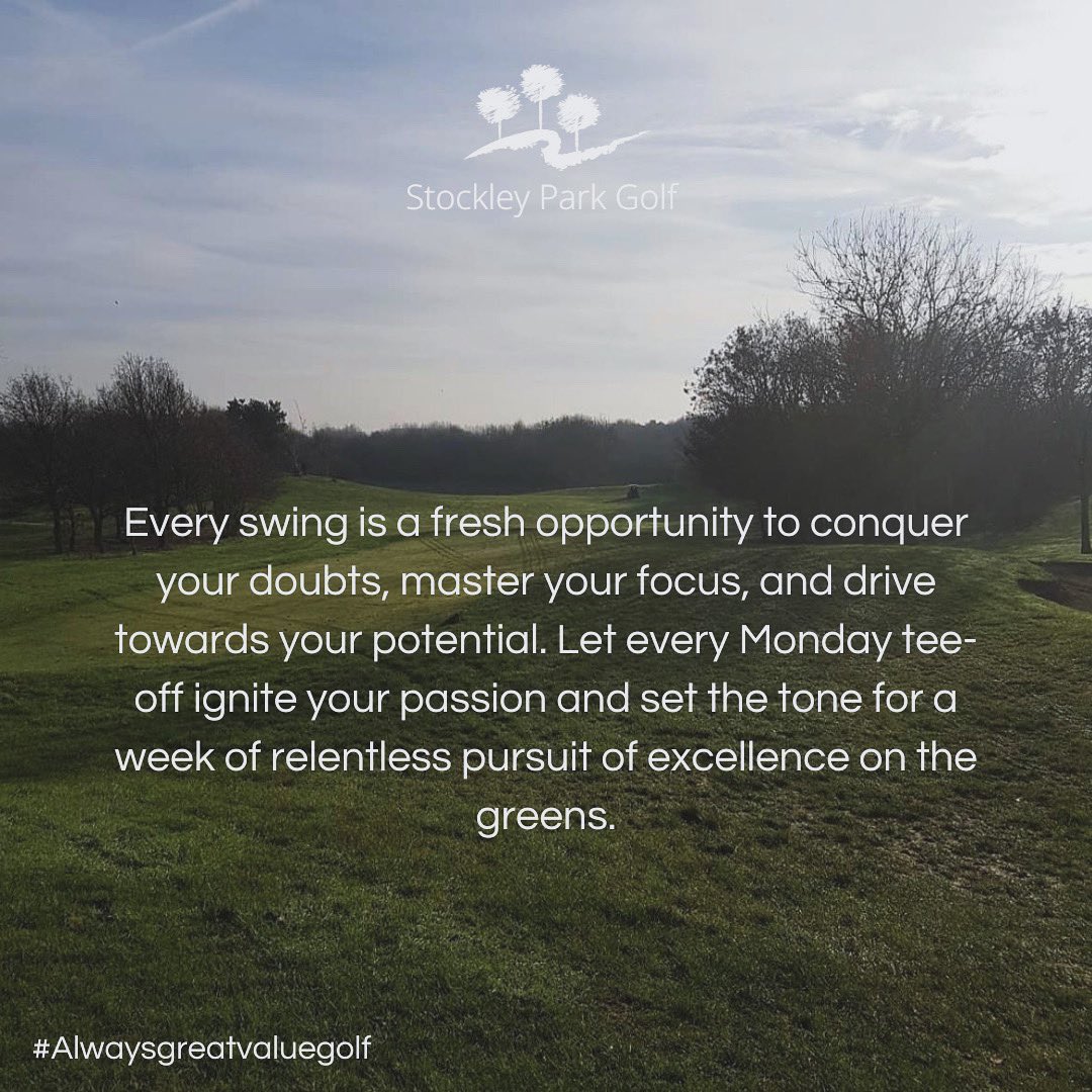 Inspirational quote!! Hope everyone has a great Monday morning!😁🏌️‍♂️⛳️🍺
.
.
SPGC
.
.
#golf #golfers #golfswing #golfchannel #golfing #golfcourse #ukgolf #stockleyparkgolfcourse #golfclub #motivation #golfpro #golfaddict #golflife #golfday #uxbridge #hayes #westdrayton #middlesex