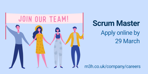 📢 We're Hiring: Scrum Master

We're looking for an experienced full-time Scrum Master to join our growing team

If you have outstanding organisation skills &amp; experience of Agile working we want to hear from you

💻 Apply online by 29 March
👉lnkd.in/e_iWNc7u

#scrummaster