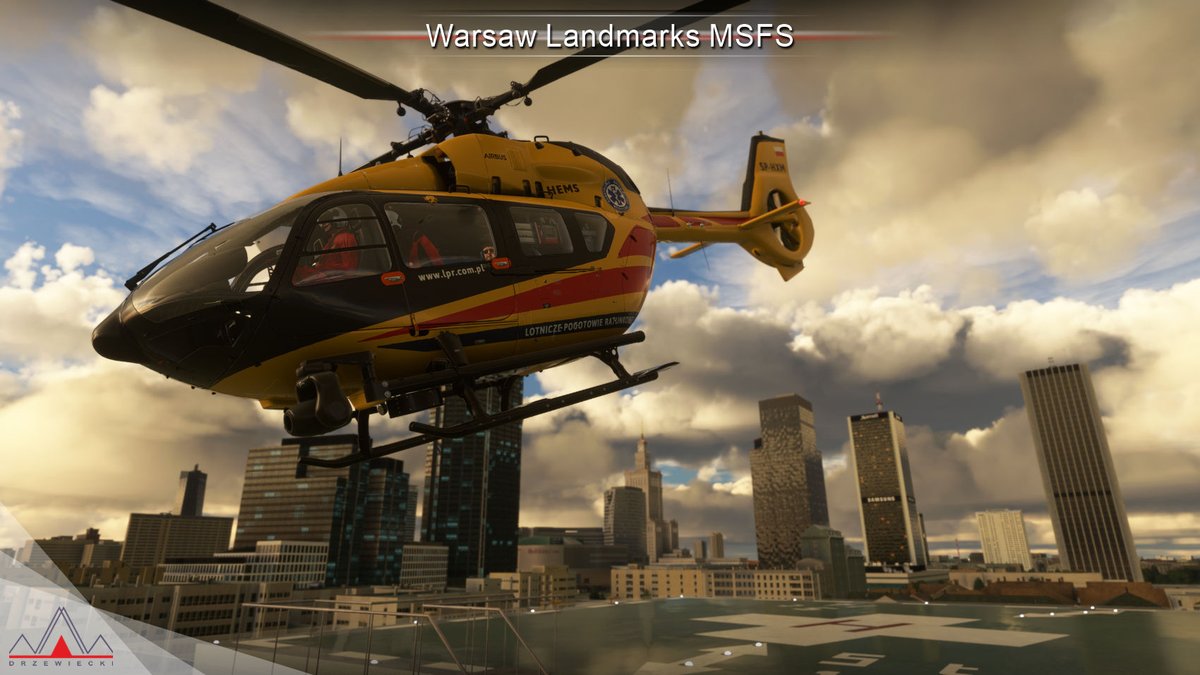 Drzewiecki Design's new Warsaw Landmarks MSFS scenery brings you detailed scenery of the city and its surroundings, with 11 heliports and 15 custom-built airfields! tinyurl.com/mr3y8kv6 #FS2020 @MSFSofficial #MSFS