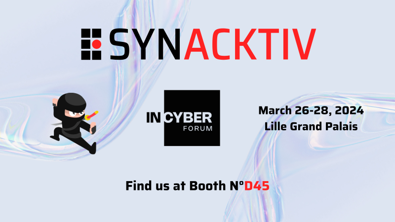 The Synacktiv ninjas are ready for the <a href="/FIC_eu/">karen</a>! 🥷
Come and meet us at Booth N°D45. We’re excited to share our expertise and discuss your challenges and the latest trends in cybersecurity. See you there! 👋
#InCyber2024