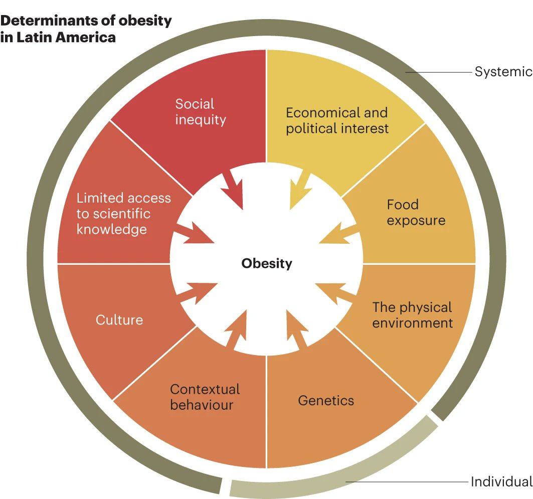 Today is the #WorldObesityDay, and there couldn't be a better day to see our paper published in <a href="/NatMetabolism/">Nature Metabolism</a>! 📝

There, we provide a holistic view of the factors determining the epidemic of obesity in Latin America and why everyone should care:

nature.com/articles/s4225…