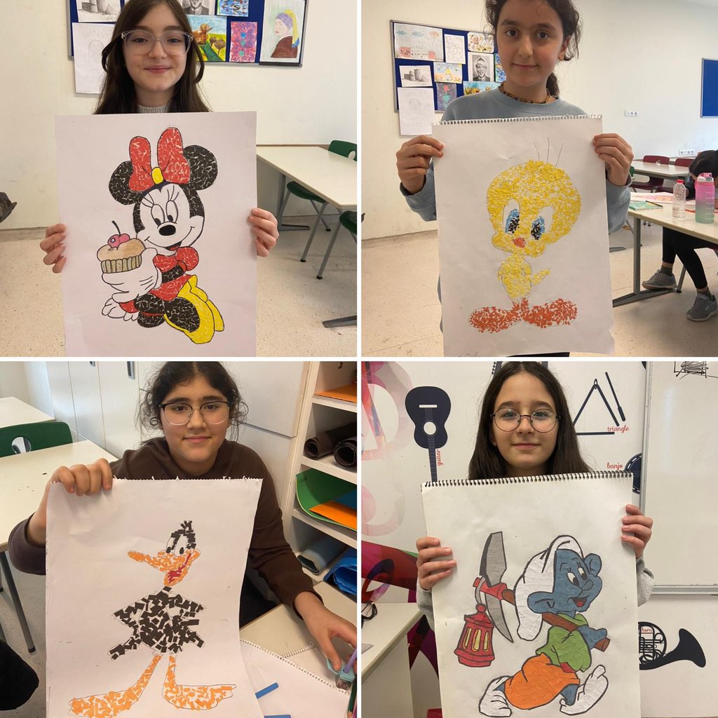 bk_siirtkampusu's tweet image. Ortaokul öğrencilerimizle görsel sanatlar derdinden zıt renkler ve mozaik çalışmaları… 🎨👨‍🎨👩‍🎨🎨🖌️
#gorselsanatlar #renkler #mozaik 
@ilkay_tandogan 
@ErdalBatg @akkoyunerkam_