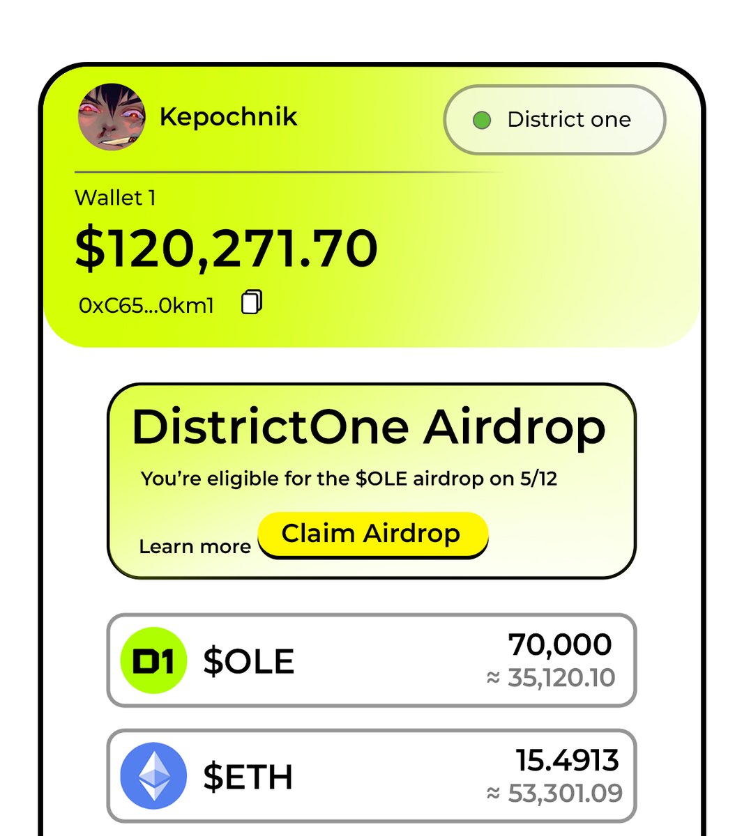 District One's Airdrop, backed by Binance

Airdrop's confirmed
Straight from the Blast ecosystem that's all the rage
Low cost

Hit up this no-sweat guide to snag some easy cash 🧵👇