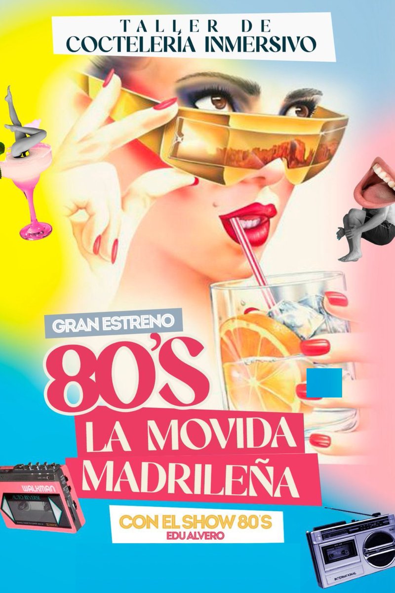 ¡Revive la Movida Madrileña en nuestro Taller de Coctelería Inmersivo de los 80s! 🍹✨ 
👉✅bit.ly/3T0osls

 #MovidaMadrid #Coctelería80s
