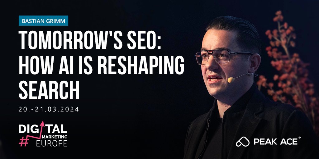 Bastian Grimm (@basgr) on Twitter photo #GenAI is revolutionising #SEO for digital marketers. Discover how at <a href="/DME_Conference/">Digital Marketing Europe</a> 2024, where I'll discuss "Tomorrow's SEO: How AI is Redefining Search" on March 20th. Find more details on my talk and book your spot here: pa.ag/3KcE3eC #GenAI is revolutionising #SEO for digital marketers. Discover how at <a href="/DME_Conference/">Digital Marketing Europe</a> 2024, where I'll discuss "Tomorrow's SEO: How AI is Redefining Search" on March 20th. Find more details on my talk and book your spot here: pa.ag/3KcE3eC