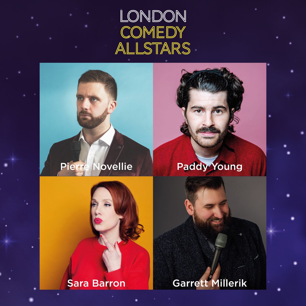 Join us THIS Thursday at 7.15pm for the next installment of London Comedy Allstars. Take a look at the amazing lineup we have in store! 🎟️ tinyurl.com/mvhnskwv