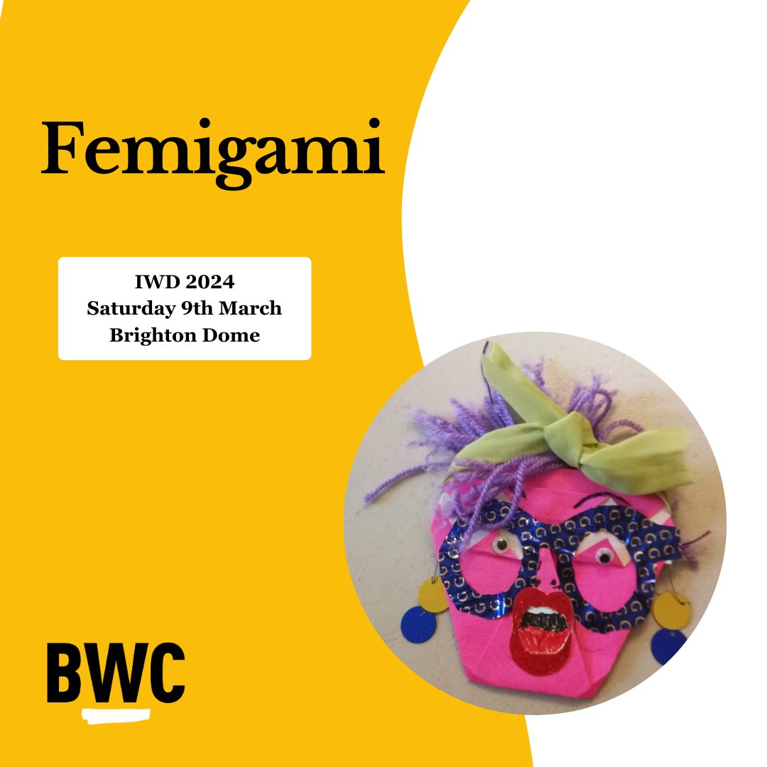 📣This IWD, join Femigami for a playful and thought-provoking drop-in workshop using the art of feminist origami to create unconventional paper creations.
🕑 All day
📌Corn Exchange
💛Find out more by visiting our website > ow.ly/upHe50QKEqa
#iwd #bwc #iwd2024