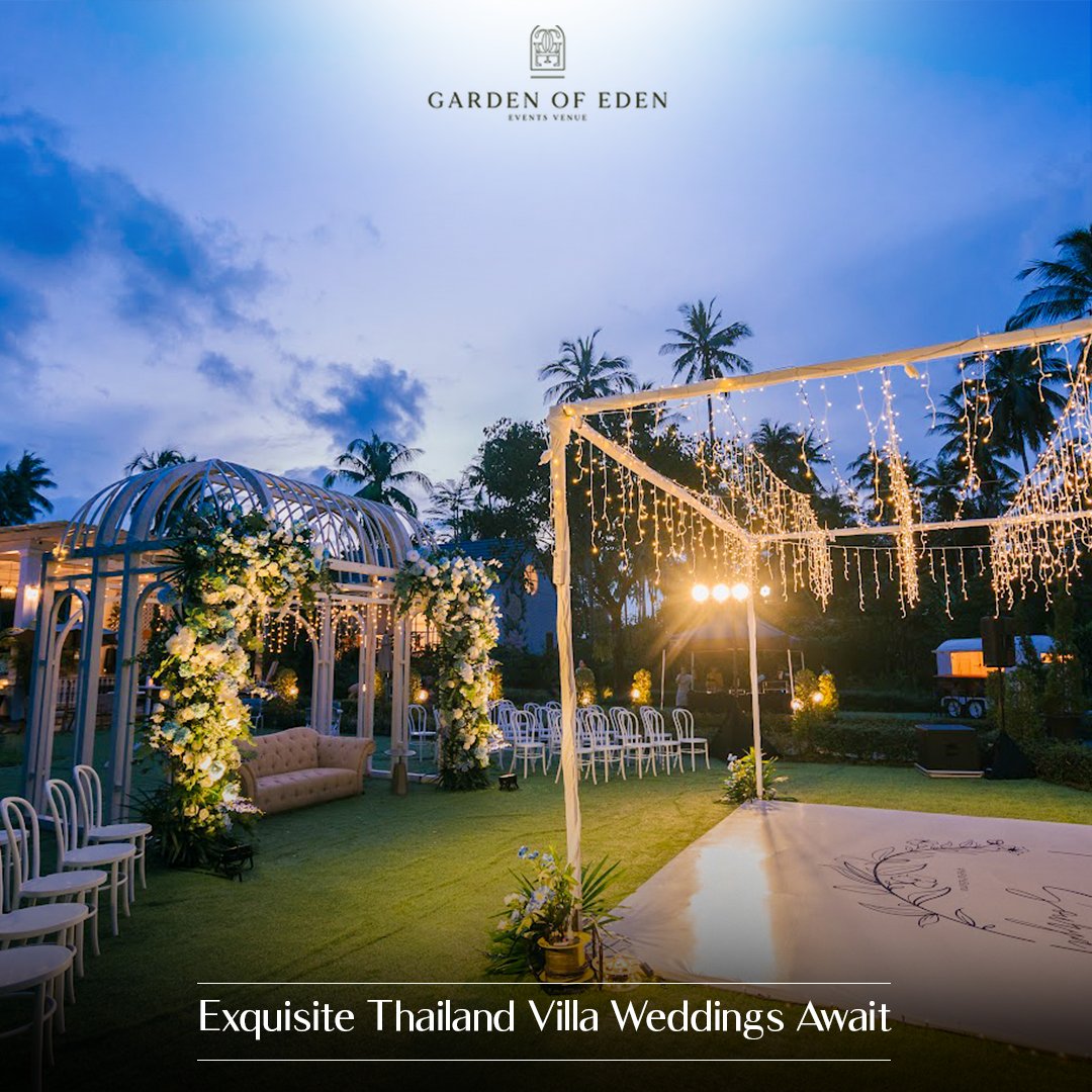 🏡💍 Discover Intimate Elegance with a #PrivateVillaWedding at #Gardenofedenthailand 🌴🎊
Offering privacy, luxury, and natural beauty, it's the perfect setting for your dream wedding. 🥂💑
👉 gardenofedenthailand.com

#ThaiParadise #ExclusiveWeddings #TropicalRomance