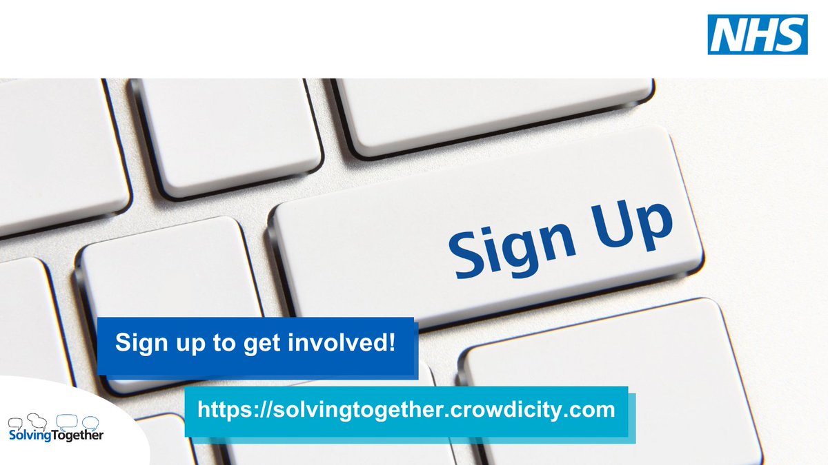 #SolvingTogether is a partnership that enables people with different ideas to put forward solutions for the biggest challenges facing health & care. We're getting ready for the next crowdsourcing - make sure you're signed up so you can get involved! solvingtogether.crowdicity.com