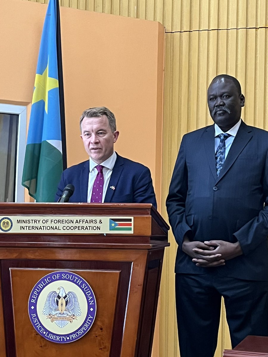 Happy to have our deputy FM @akravik79 in Juba. We’re discussing the urgency of @SouthSudanGov to prepare for its first ever elections as an independent country. Country’s leaders must urgently make necessary compromise to ensure free, fair and credible elections. #SSOT #SSOX