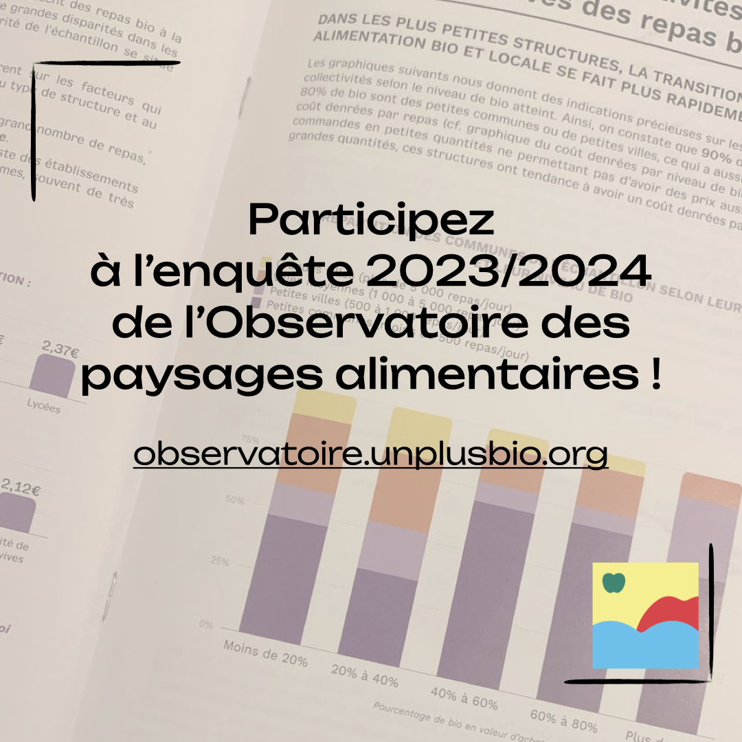 🔎Que l'on soit une petite commune ou une grande ville, on a aussi des choses à partager sur l'alimentation !

En participant à l'enquête  aidez-nous à définir les stratégies gagnantes pour construire les politiques qui transforment l'alimentation : observatoire.unplusbio.org