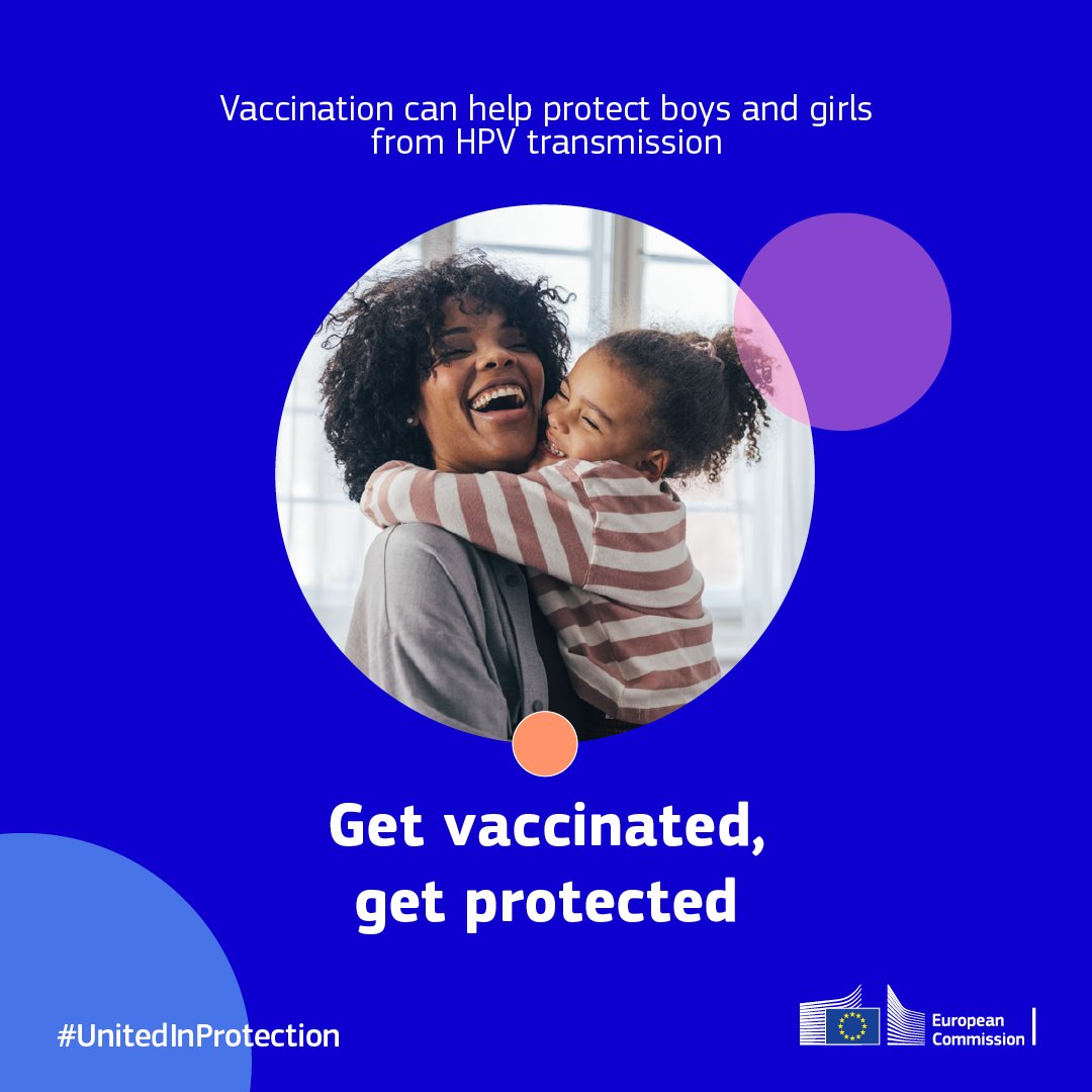 EU_Health's tweet image. Today, March 4th is International #HPVAwarenessDay

Remember the #HPV vaccine is safe &amp;amp; effective, offering good protection from several forms of HPV-related cancer.

▶️Get informed
▶️Get screened
▶️Get vaccinated

🔗europa.eu/!jQrvtQ
#UnitedInProtection #GetScreenedEU