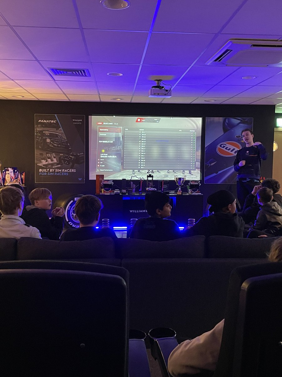 Group 1 are in the simulator first. Finding out what makes a good F1 driver….lets see who wins!